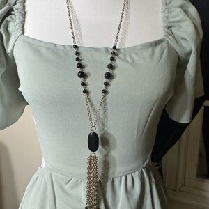 Elegant Black and Gold‎ Necklace